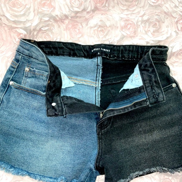 ALMOST FAMOUS 🍁 Black/Denim shorts - Picture 4 of 5